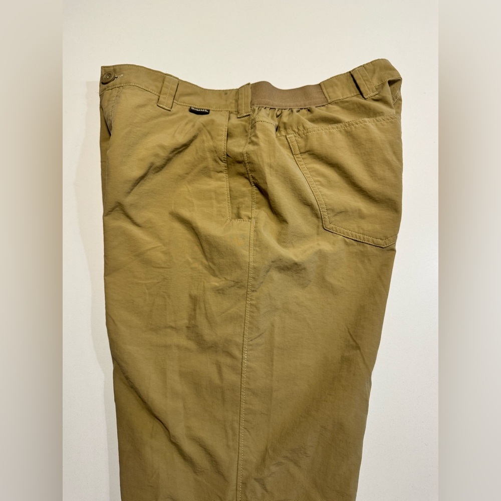 Simms Mens 32 Super-light Fishing Hiking Pants 100% Nylon Wicking Quick Dry Tan - Picture 3 of 13